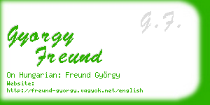 gyorgy freund business card
